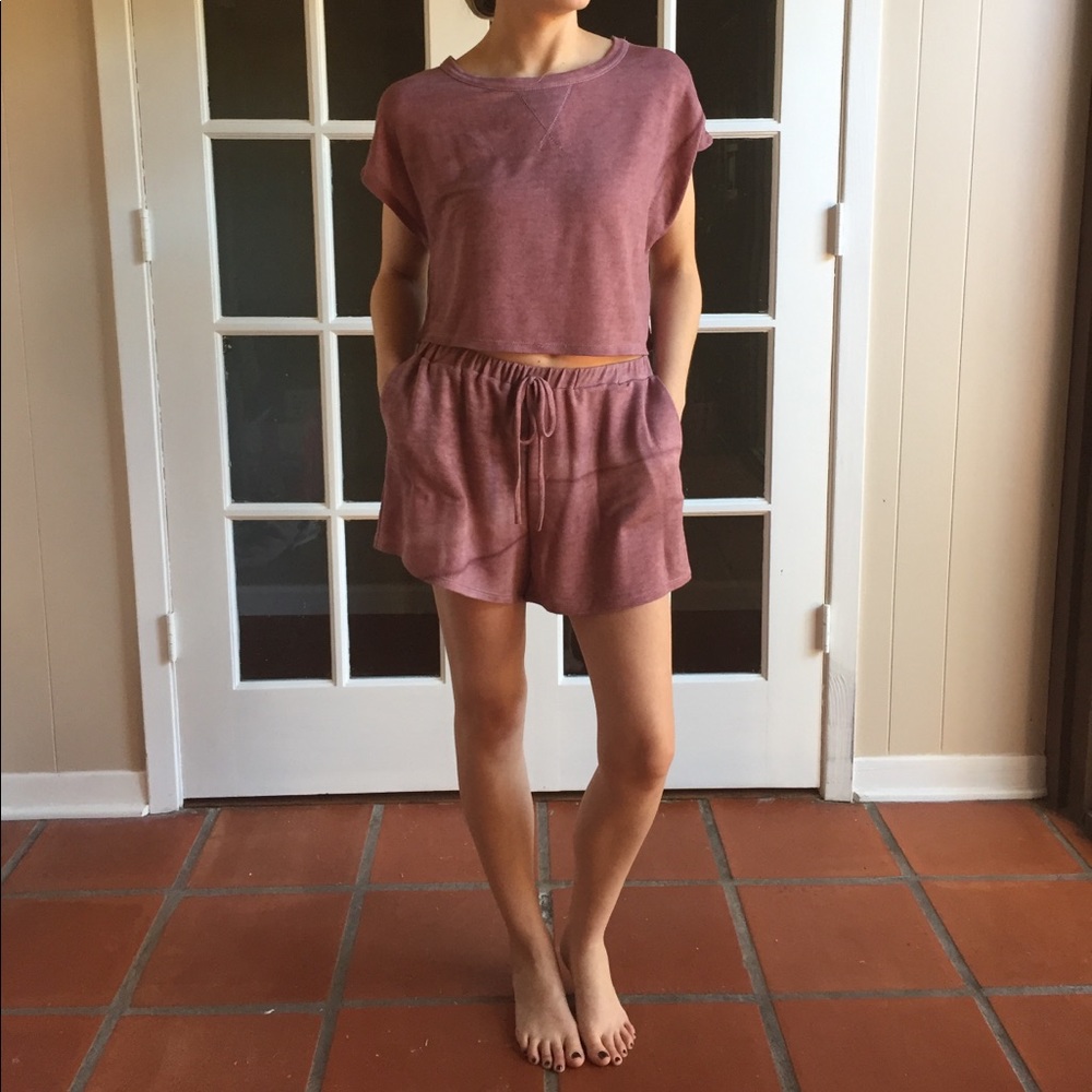 LAST ITEM Mauve Sweetheart Lounge Set - Picture 3 of 8